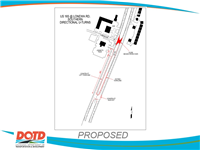 PowerPoint presentation for US 165 @ Lonewa Road Median Access Closure proposed project (Slide 6).