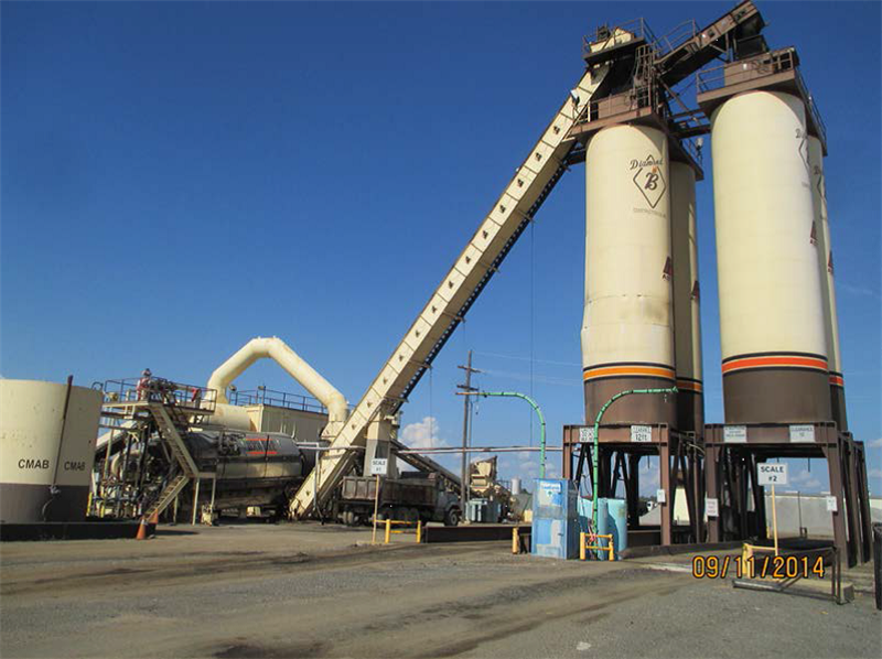 Hot elevator and storage silos