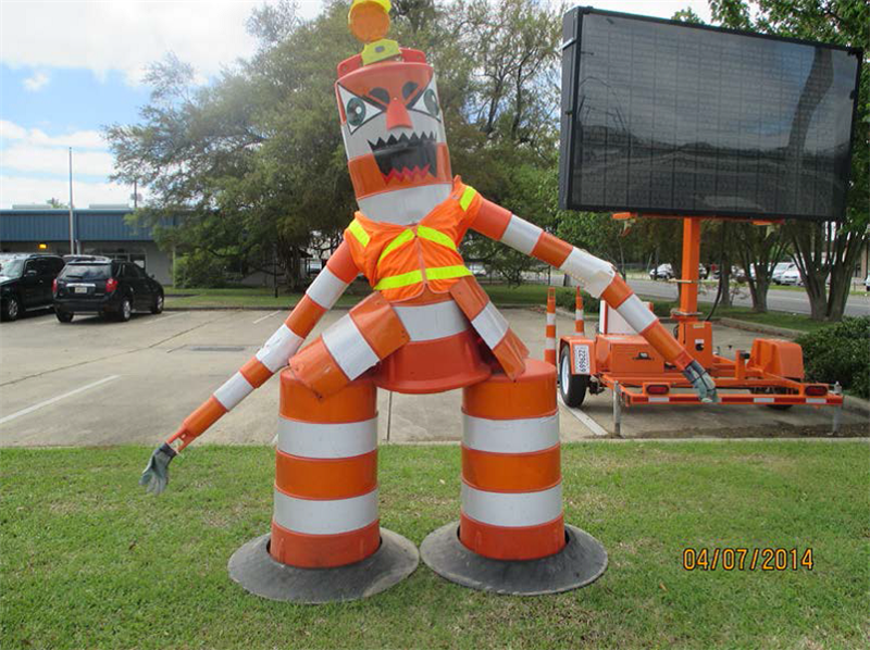 Last week was Work Zone Safety week at District 08. Now I know where all my missing barrels went!