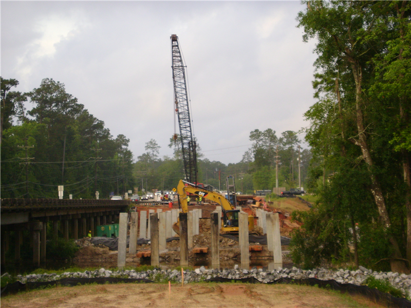 Pile Driving continues at the La. 21 Widening project in Covington/St. Tammany Parish. This is the only bridge operation we currently have going on